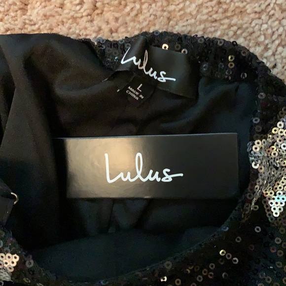 Lulus Black And Silver Sequence Stars Romper - Picture 5 of 7